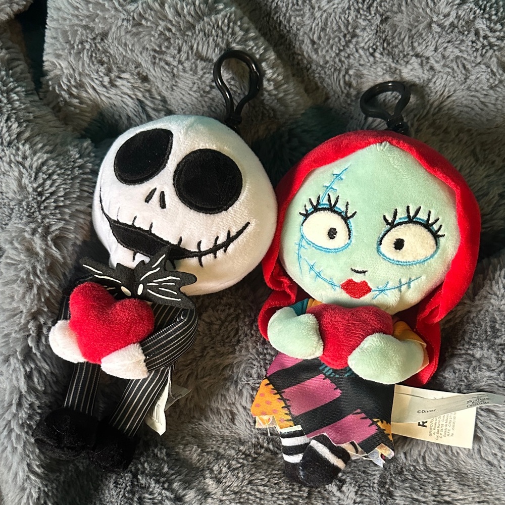 Jack & Sally Valentine’s Keychains